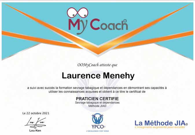 Certifiée en sevrage tabagique et dépendance
